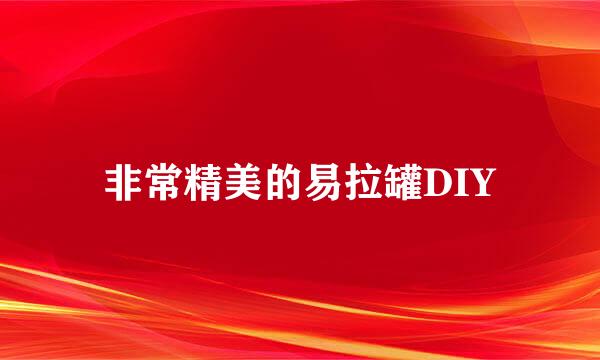 非常精美的易拉罐DIY