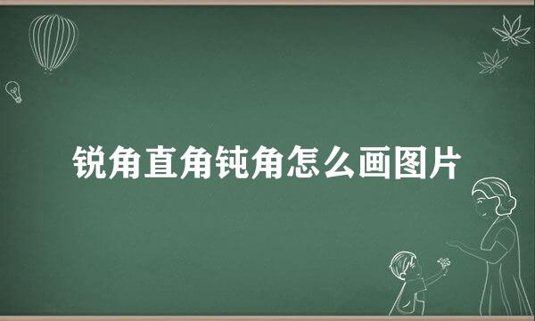 锐角直角钝角怎么画图片