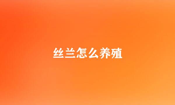 丝兰怎么养殖