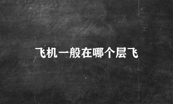 飞机一般在哪个层飞
