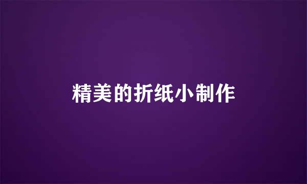 精美的折纸小制作