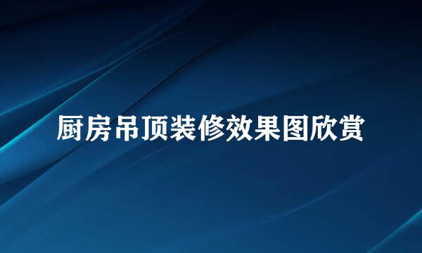 厨房吊顶装修效果图欣赏