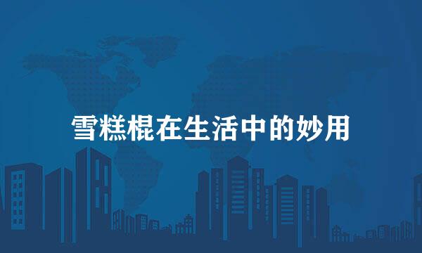 雪糕棍在生活中的妙用