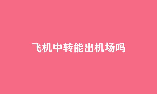 飞机中转能出机场吗