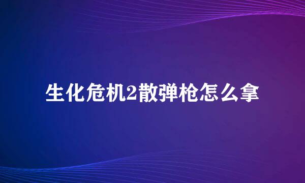 生化危机2散弹枪怎么拿