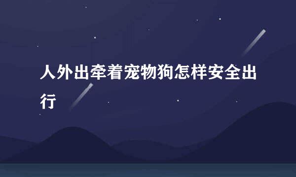 人外出牵着宠物狗怎样安全出行