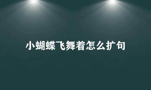 小蝴蝶飞舞着怎么扩句