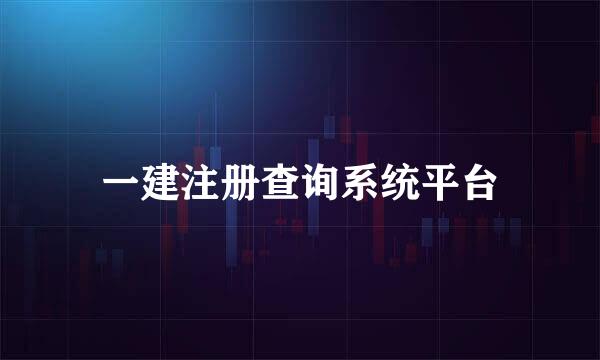 一建注册查询系统平台
