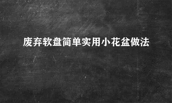 废弃软盘简单实用小花盆做法