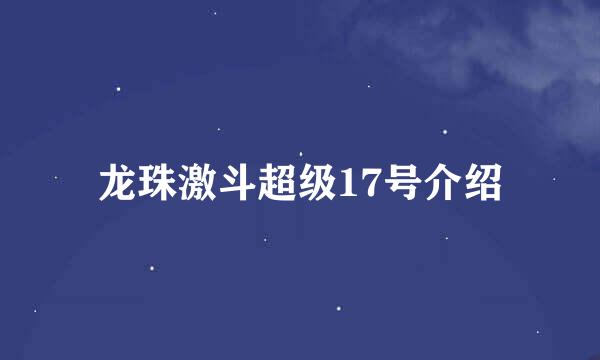 龙珠激斗超级17号介绍