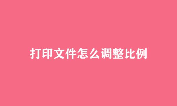 打印文件怎么调整比例