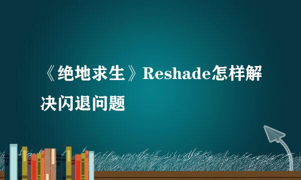《绝地求生》Reshade怎样解决闪退问题