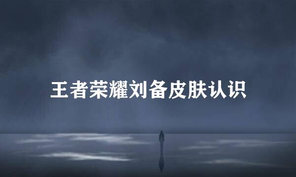 王者荣耀刘备皮肤认识