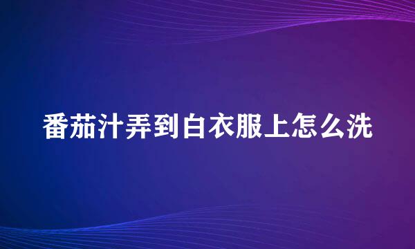 番茄汁弄到白衣服上怎么洗