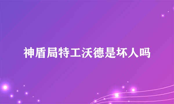 神盾局特工沃德是坏人吗