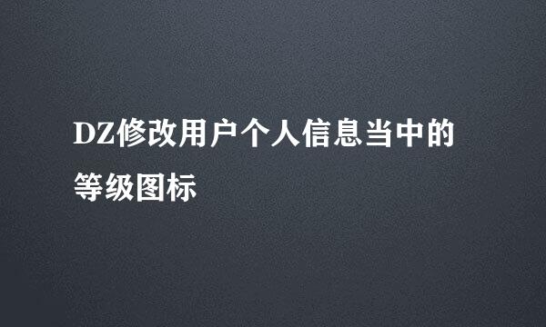 DZ修改用户个人信息当中的等级图标