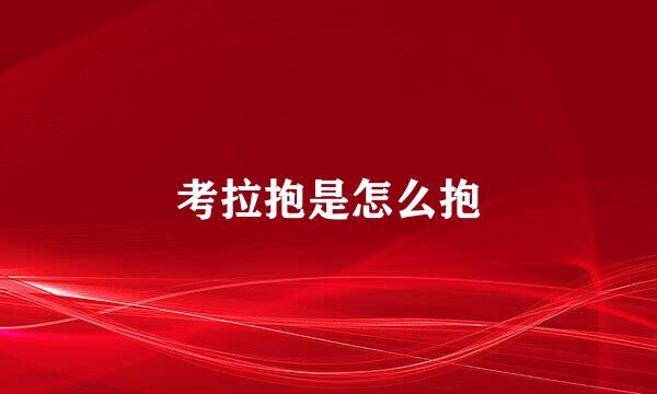 考拉抱是怎么抱
