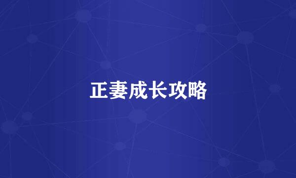 正妻成长攻略
