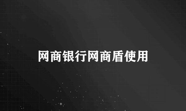 网商银行网商盾使用