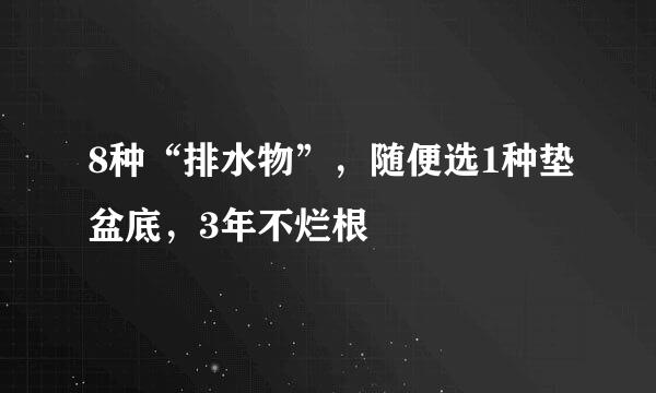 8种“排水物”，随便选1种垫盆底，3年不烂根 ￼