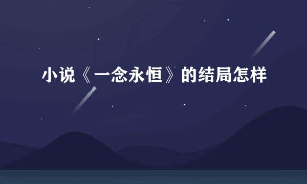 小说《一念永恒》的结局怎样