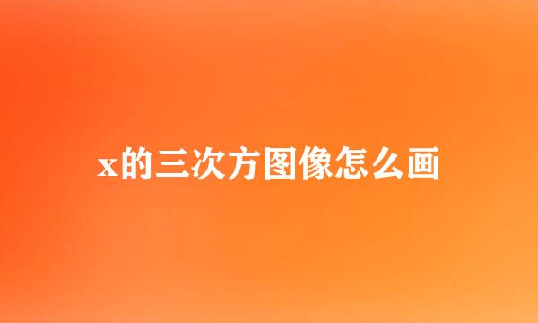 x的三次方图像怎么画