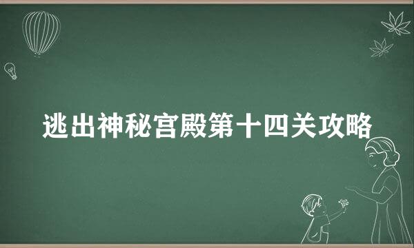 逃出神秘宫殿第十四关攻略