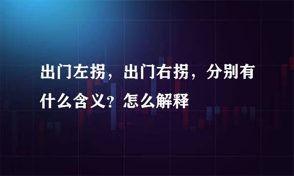 出门左拐，出门右拐，分别有什么含义？怎么解释