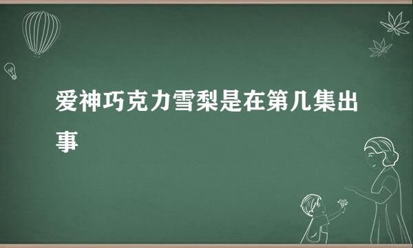 爱神巧克力雪梨是在第几集出事