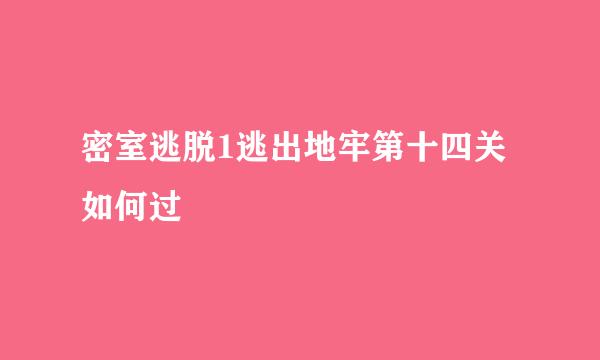密室逃脱1逃出地牢第十四关如何过