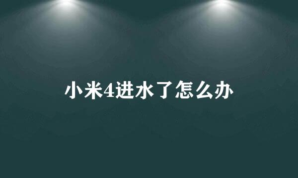 小米4进水了怎么办