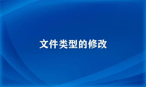 文件类型的修改
