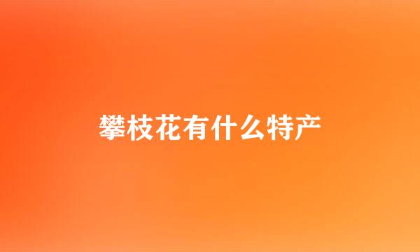 攀枝花有什么特产