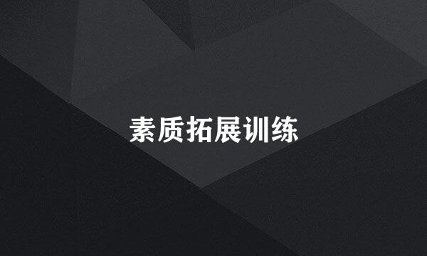 素质拓展训练