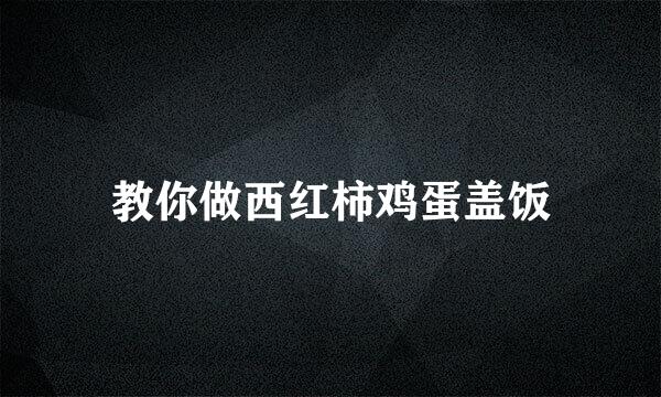 教你做西红柿鸡蛋盖饭