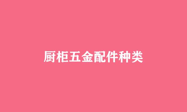 厨柜五金配件种类