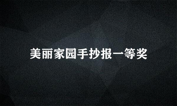 美丽家园手抄报一等奖