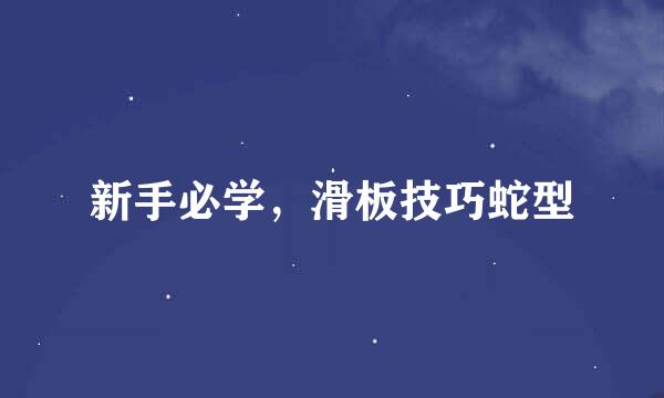 新手必学，滑板技巧蛇型