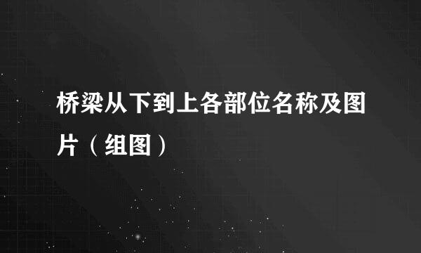 桥梁从下到上各部位名称及图片（组图）