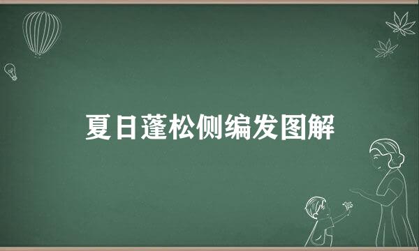 夏日蓬松侧编发图解