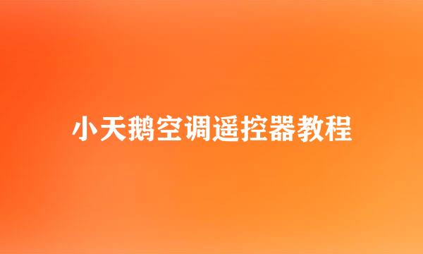 小天鹅空调遥控器教程