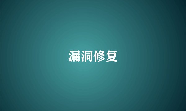 漏洞修复