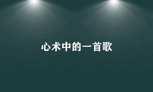 心术中的一首歌
