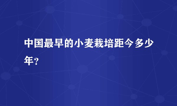 中国最早的小麦栽培距今多少年？