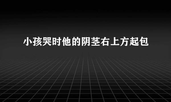 小孩哭时他的阴茎右上方起包