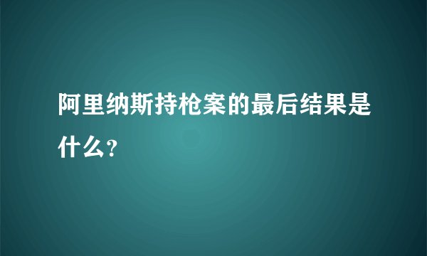 阿里纳斯持枪案的最后结果是什么?