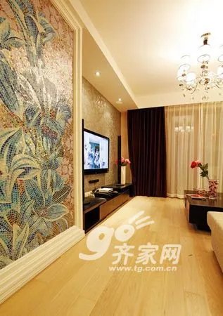 89平米2居时尚浪漫婚房 超炫马赛克拼图墙