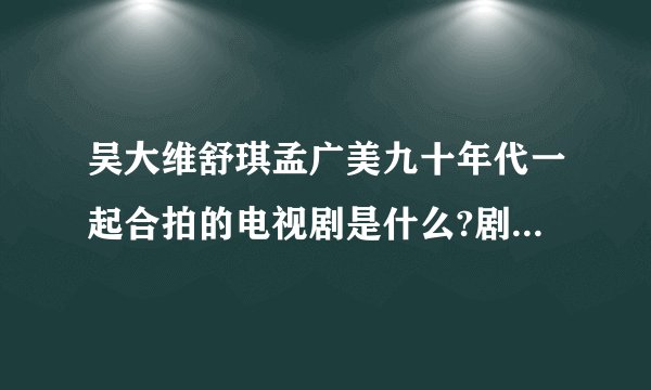 吴大维舒琪孟广美九十年代一起合拍的电视剧是什么?剧中舒琪带着小孩进城找老公？