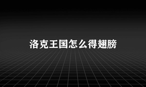 洛克王国怎么得翅膀