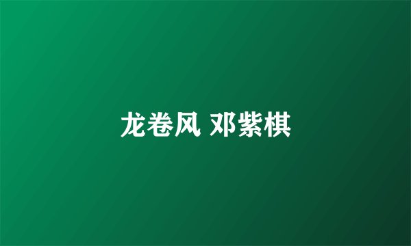 龙卷风 邓紫棋